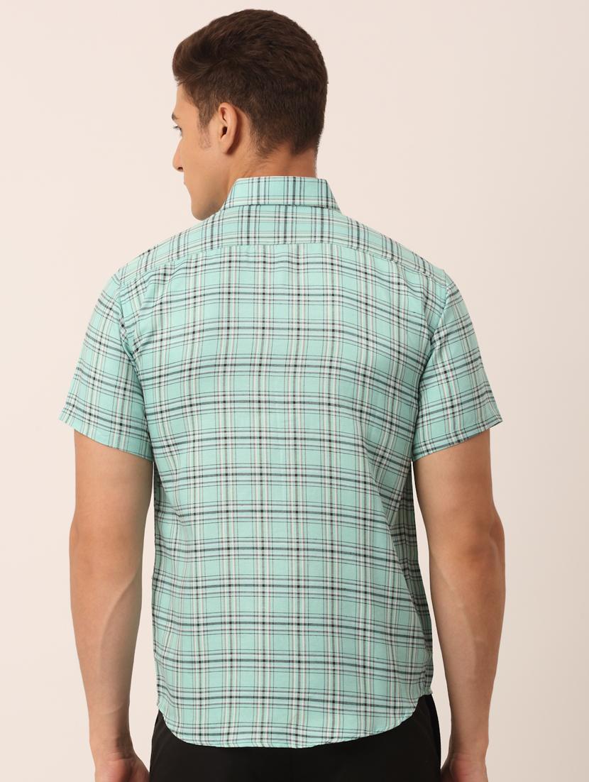 mens checks casual shirt - 19143553 - Standard Image - 2