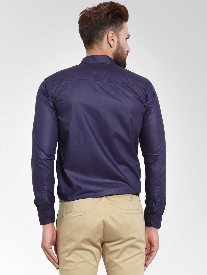 mens solids formal shirt - 19144074 - Standard Image - 2