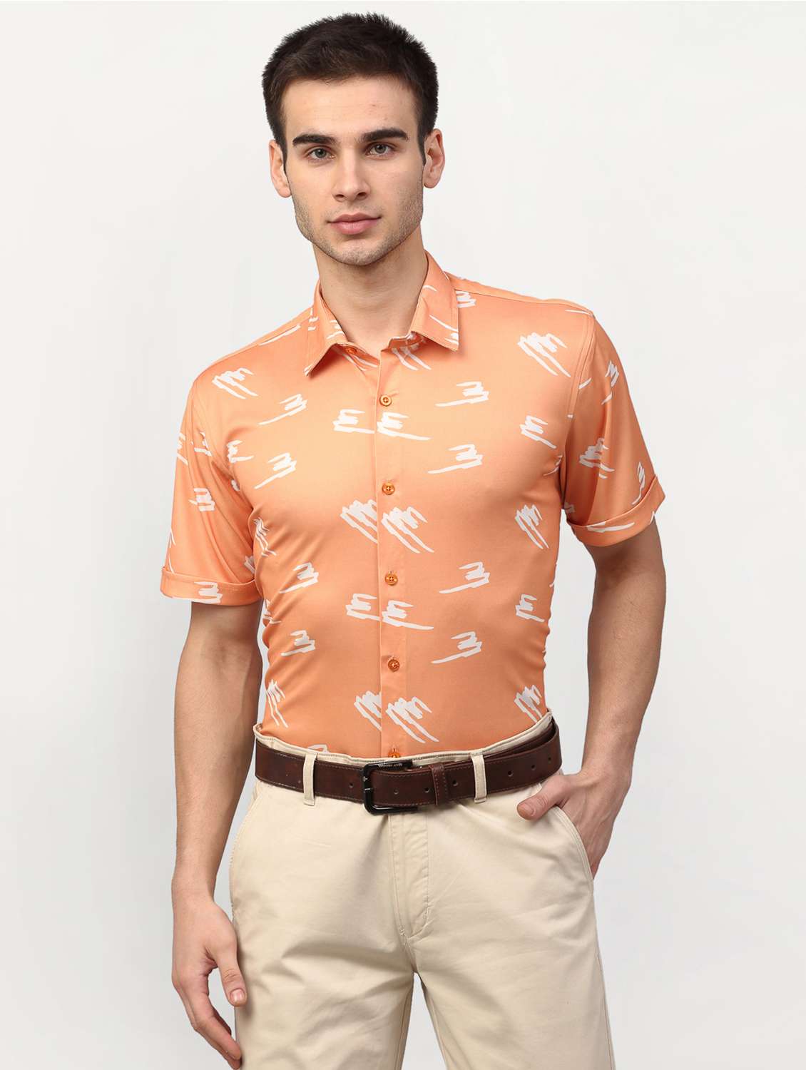 mens printed formal shirt