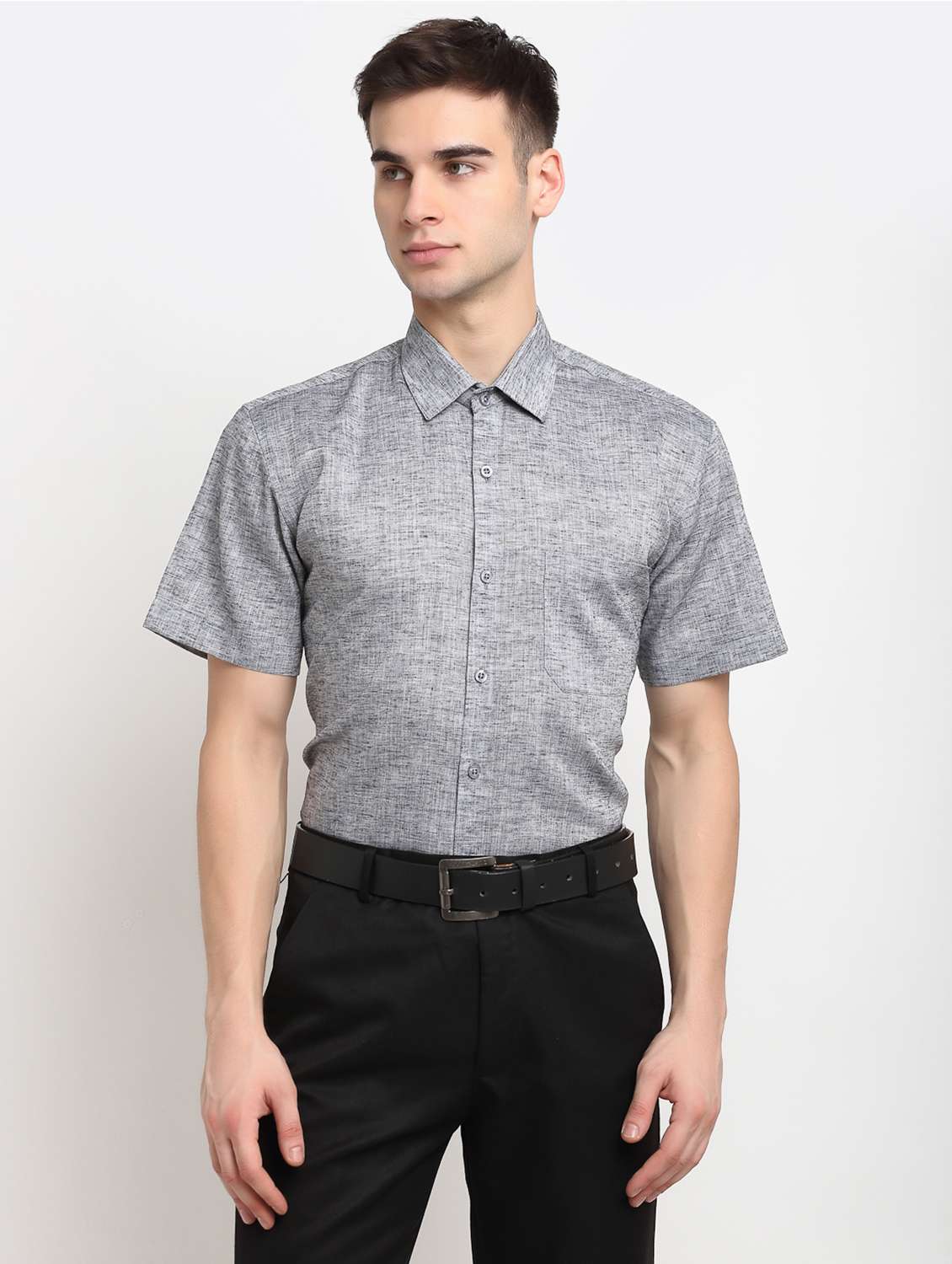 mens solids formal shirt - 19144388 - Zoom Image - 0