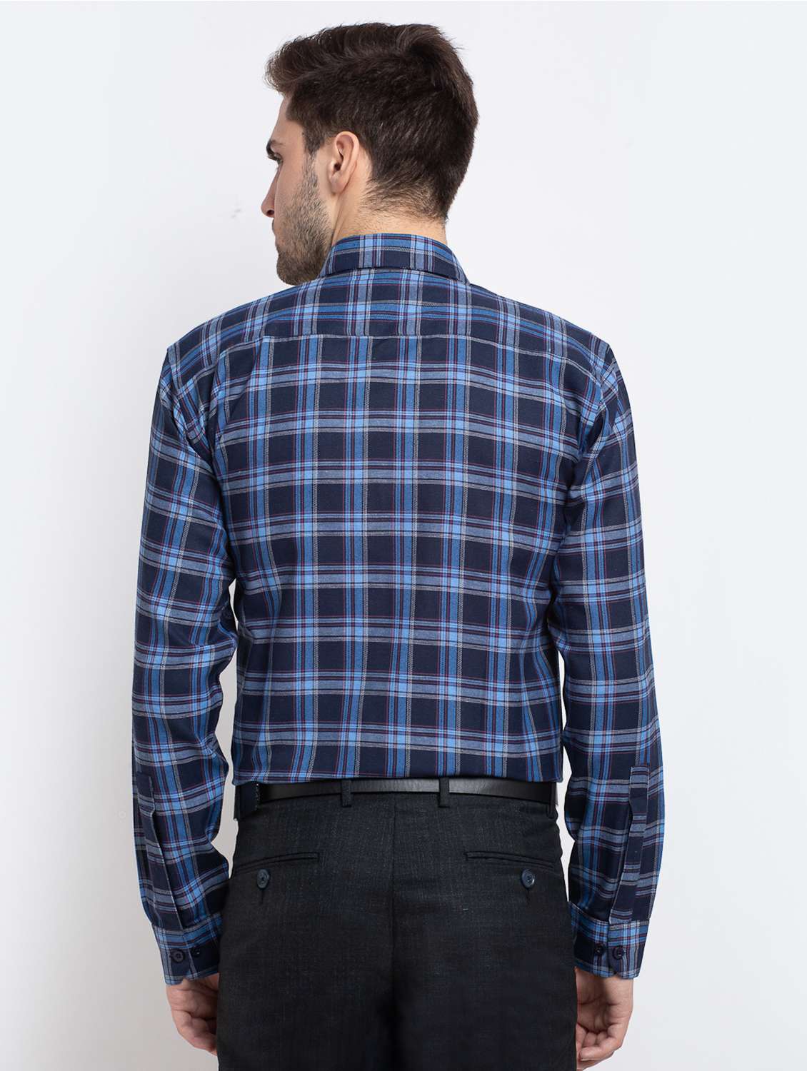 blue cotton formal shirt - 19144405 -  Standard Image - 2