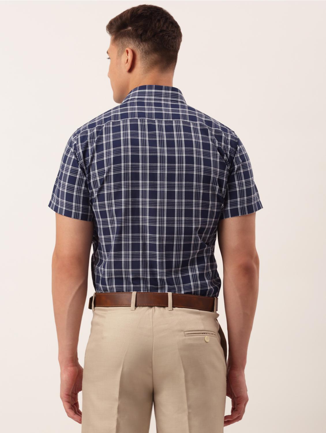 mens checks formal shirt - 19144456 - Standard Image - 2