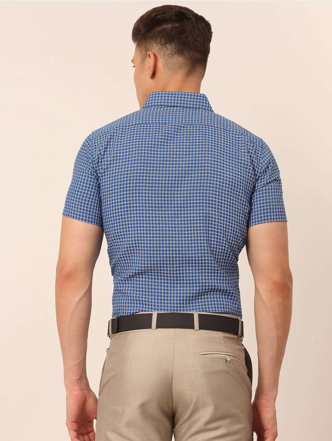 mens checks formal shirt - 19144535 - Standard Image - 2