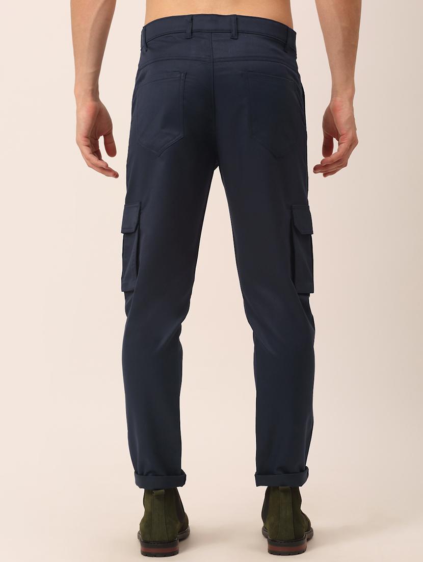 men solid cargo casual trouser - 19144919 - Standard Image - 2