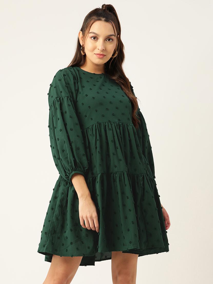 women's tiered dress swiss dots dress - 19145035 -  Zoom Image - 0