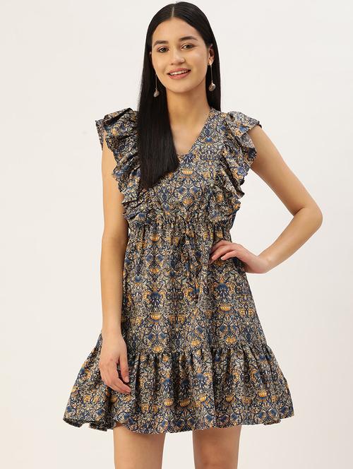 women's fit & flare abstract dress - 19145042 -  Standard Image - 0