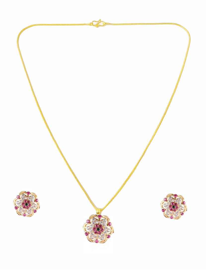 multi colored metal pendants and earring - 19145053 -  Zoom Image - 0