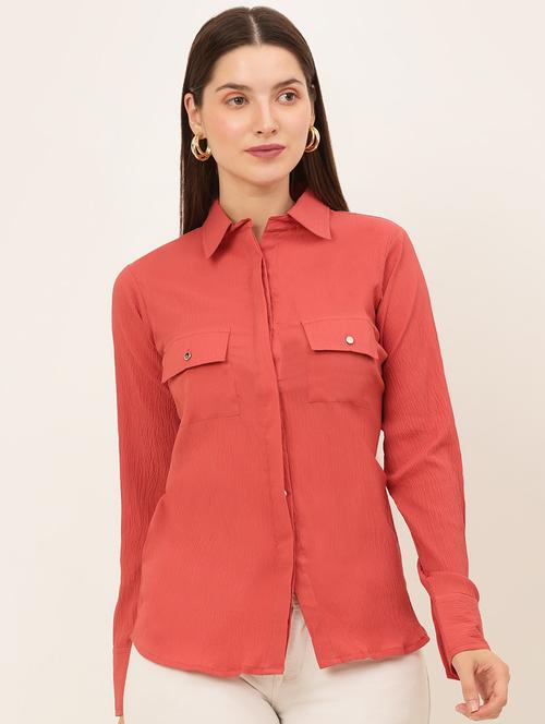long sleeved solid regular shirt - 19145301 - Standard Image - 0