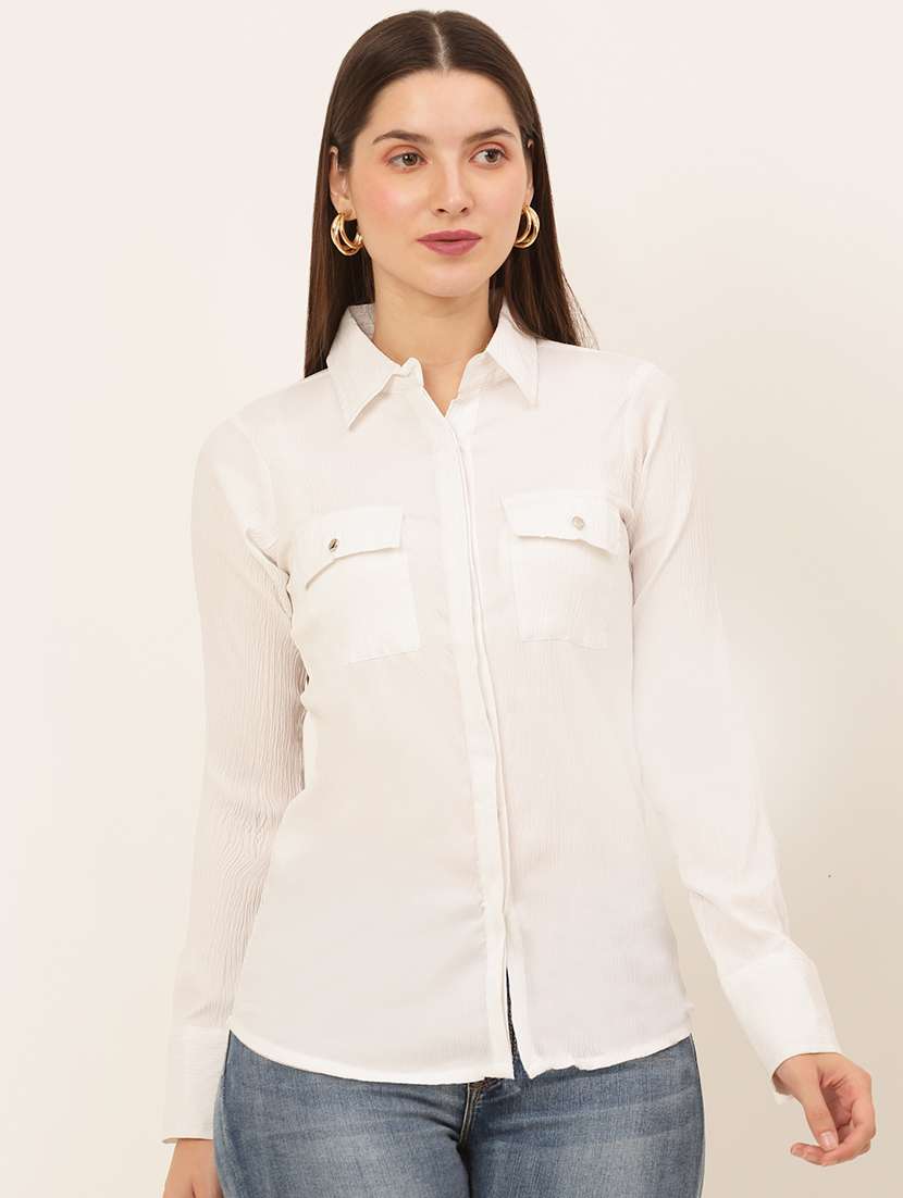 long sleeved solid regular shirt