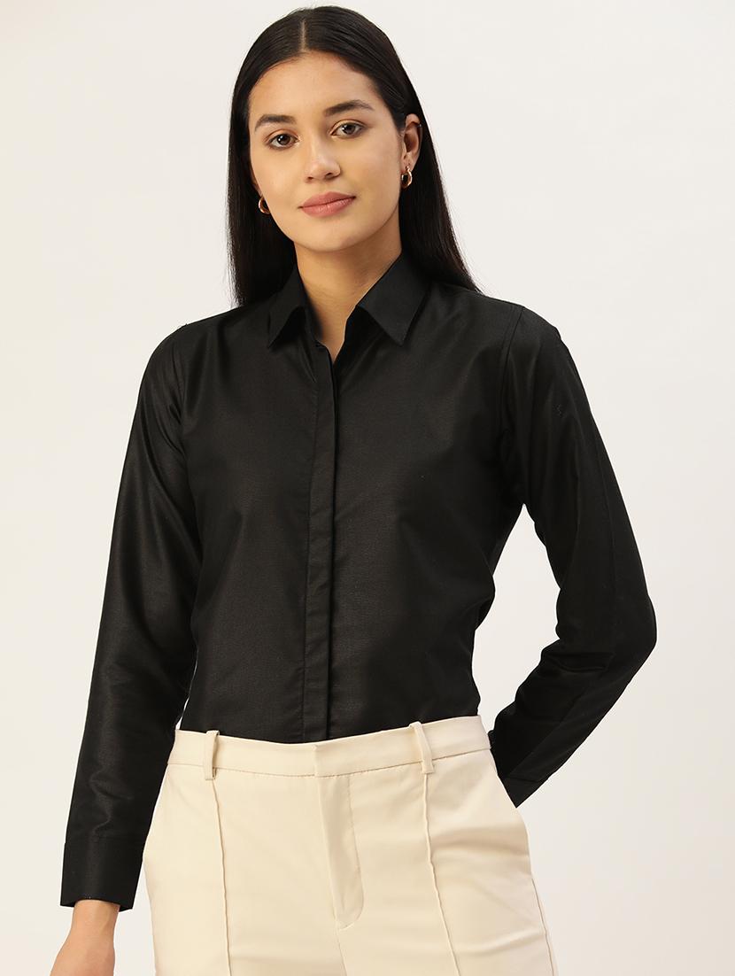long sleeved solid regular shirt - 19145311 - Zoom Image - 0