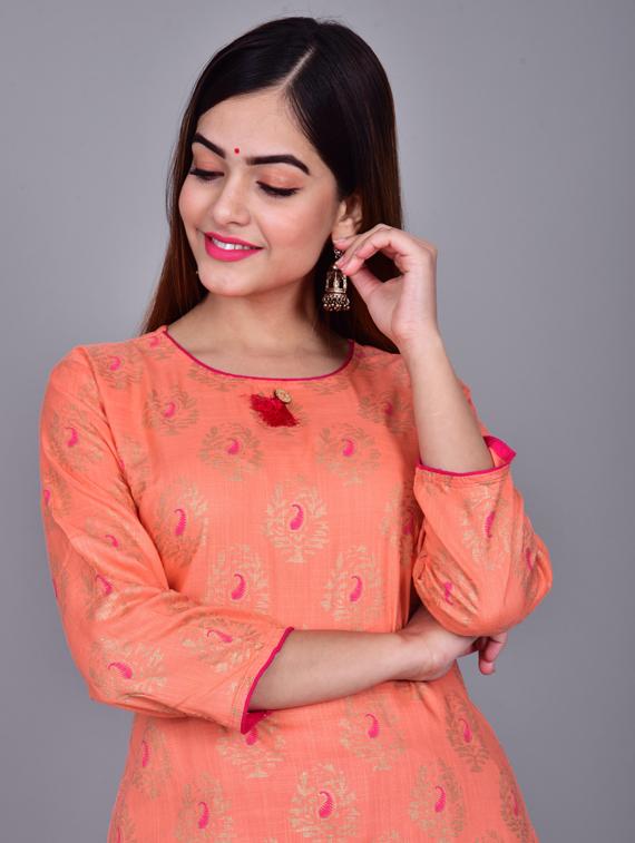 printed straight kurta - 19145502 - Standard Image - 2