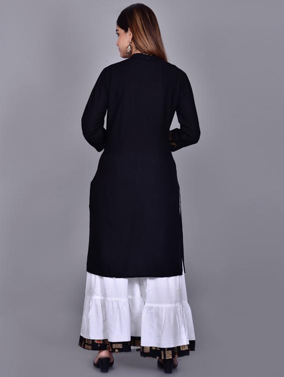 solid kurta sharara set - 19145697 - Standard Image - 2