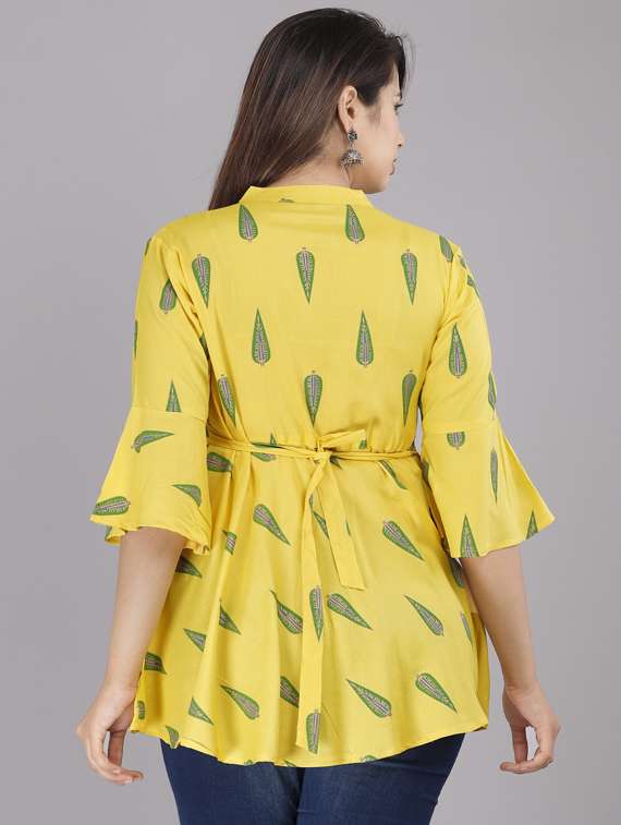 mandarin neck peplum top - 19145729 - Standard Image - 2