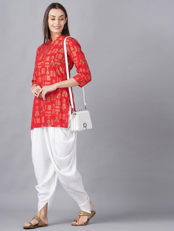 printed dhoti kurta set - 19145759 - Standard Image - 2