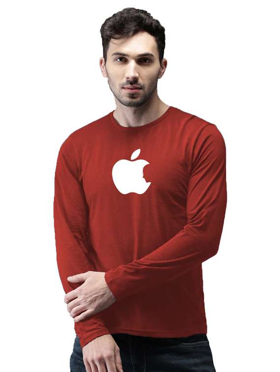 round neck chest printed t-shirt