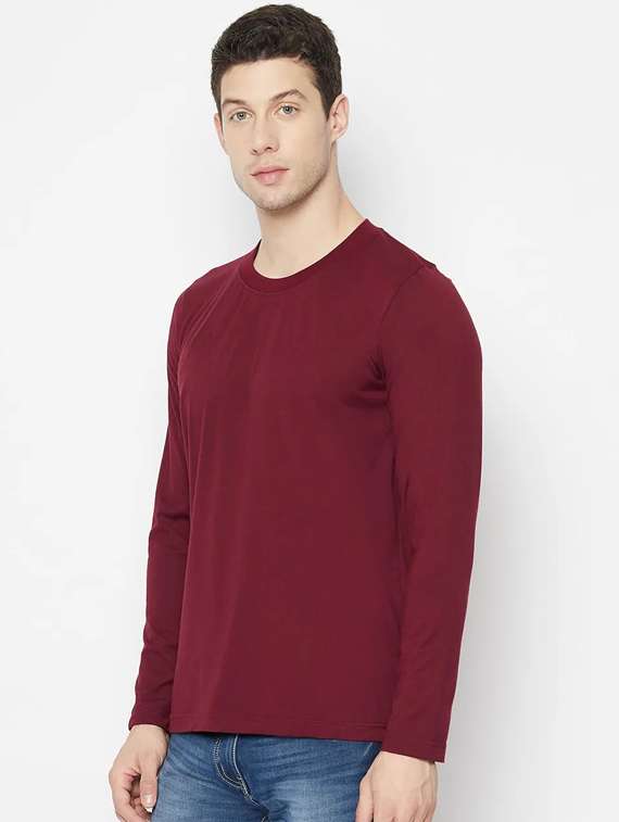 men solid round neck t-shirt