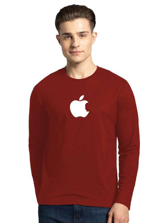 round neck chest printed t-shirt