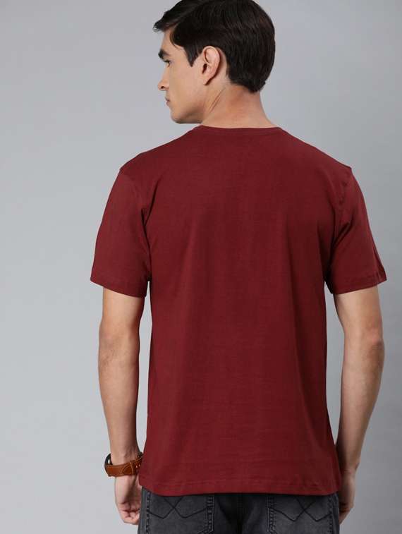 round neck chest printed t-shirt - 19147063 -  Standard Image - 2