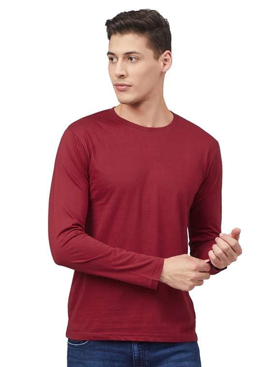 men solid round neck t-shirt