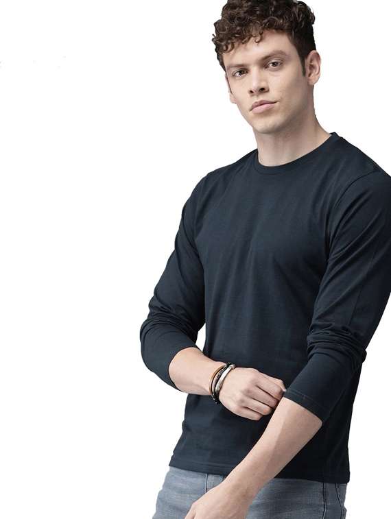 blue cotton t-shirt