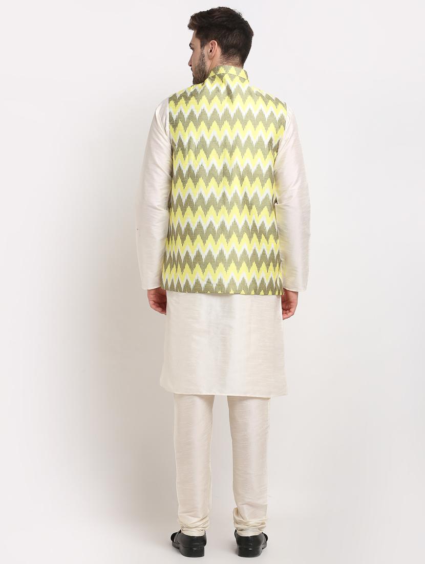 kurta pyjama with nehru jacket - 19147452 - Standard Image - 2