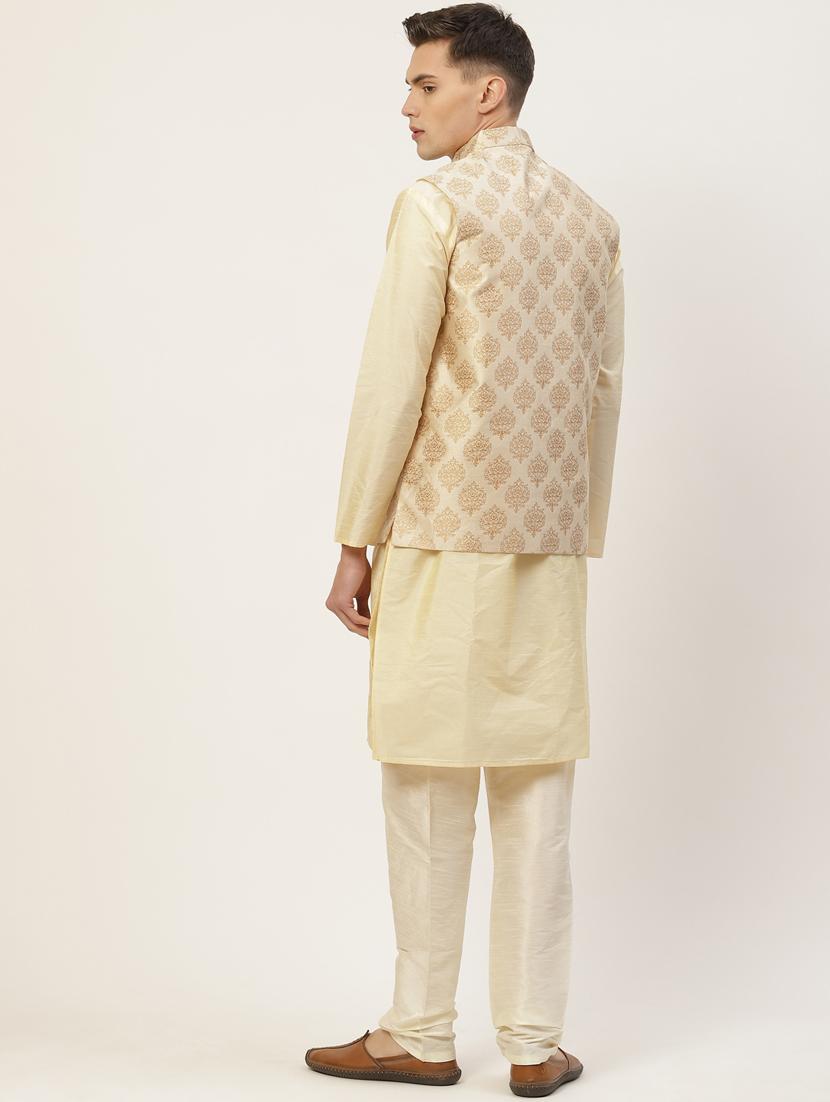kurta pyjama with nehru jacket - 19147460 - Standard Image - 2