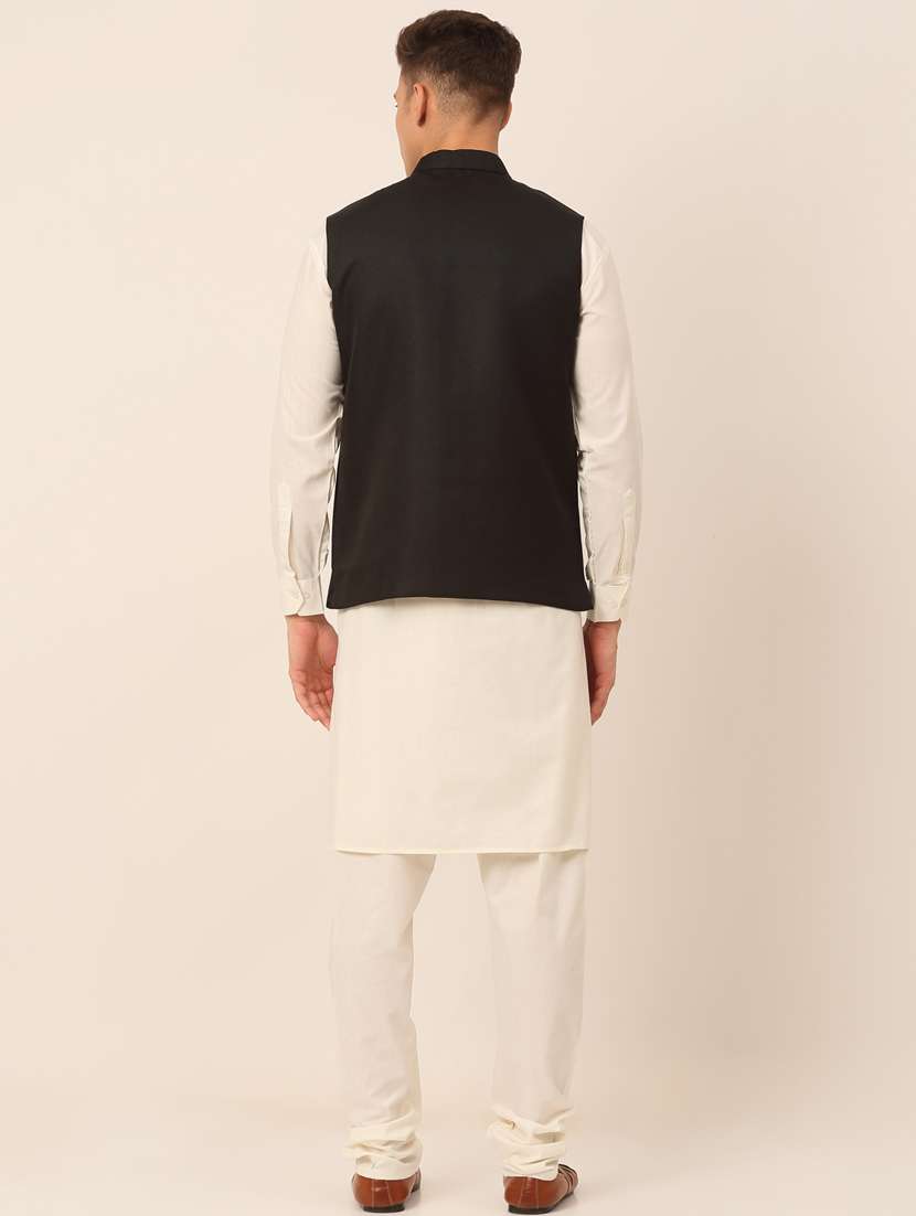 kurta pyjama with nehru jacket - 19147515 -  Standard Image - 2