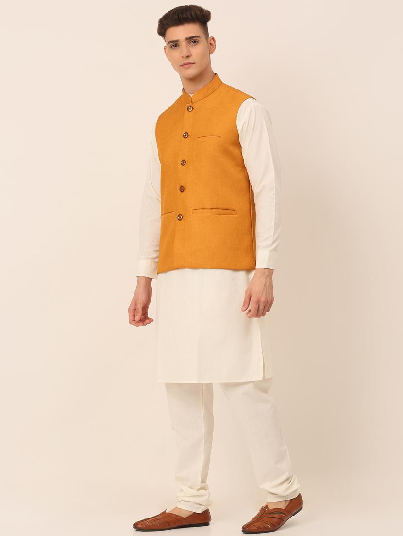 kurta pyjama with nehru jacket - 19147518 - Standard Image - 2