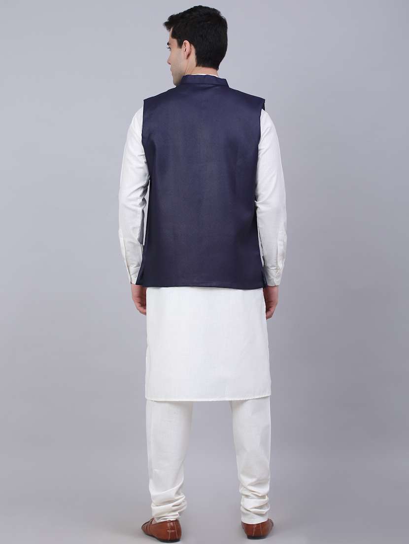 kurta pyjama with nehru jacket - 19147520 -  Standard Image - 2
