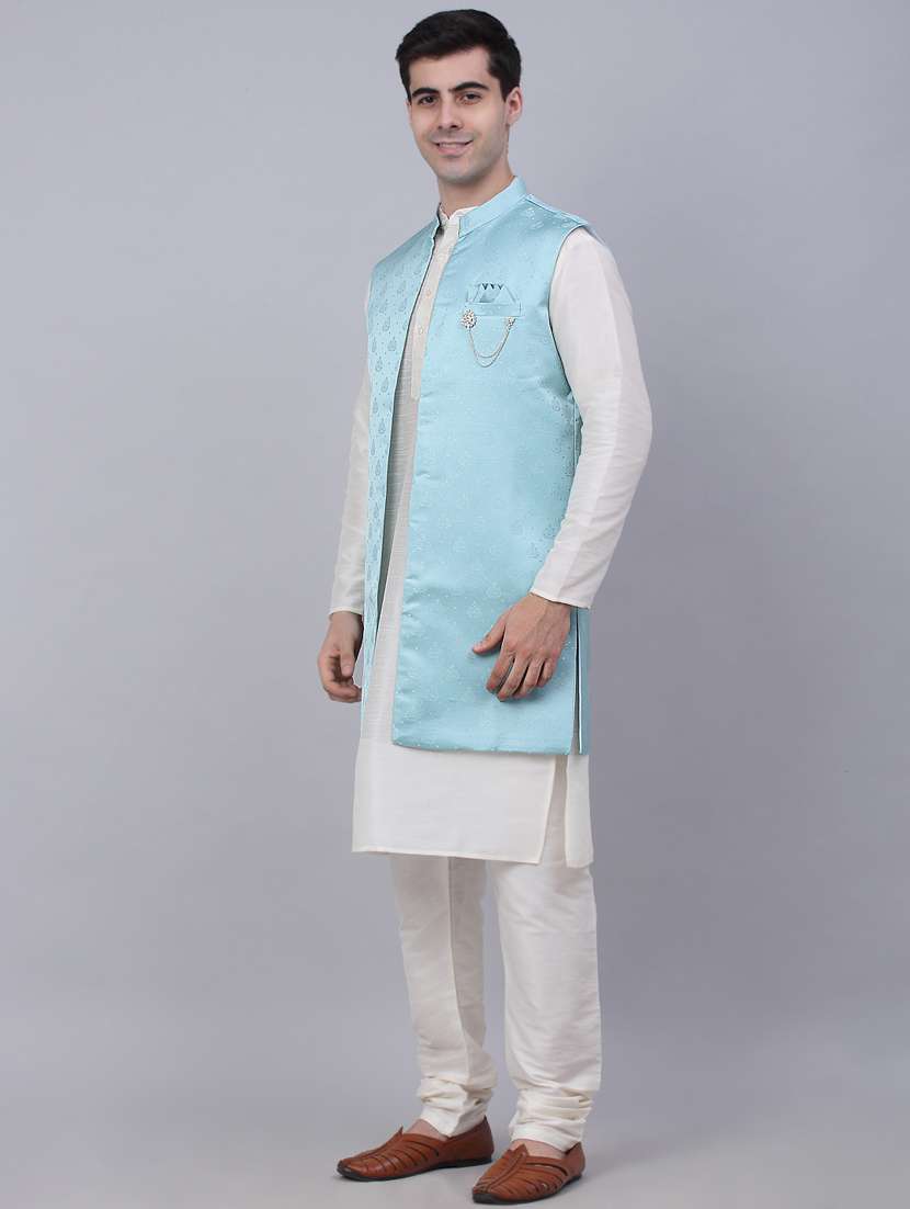kurta pyjama with nehru jacket - 19147546 -  Standard Image - 2