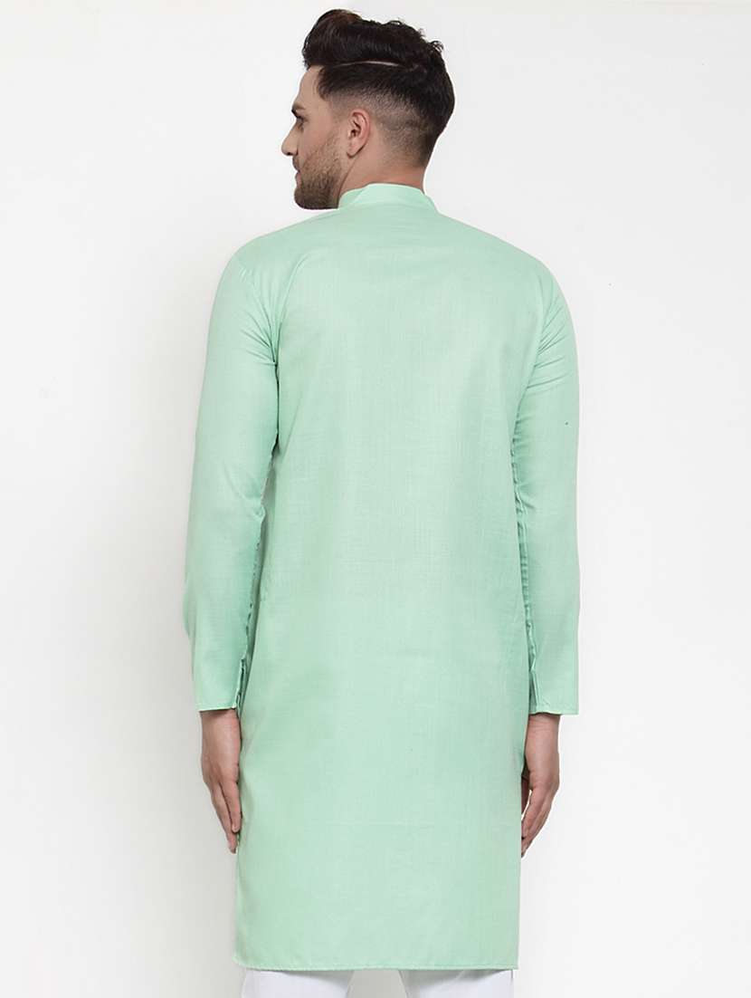 green coloured kurta - 19147690 -  Standard Image - 2