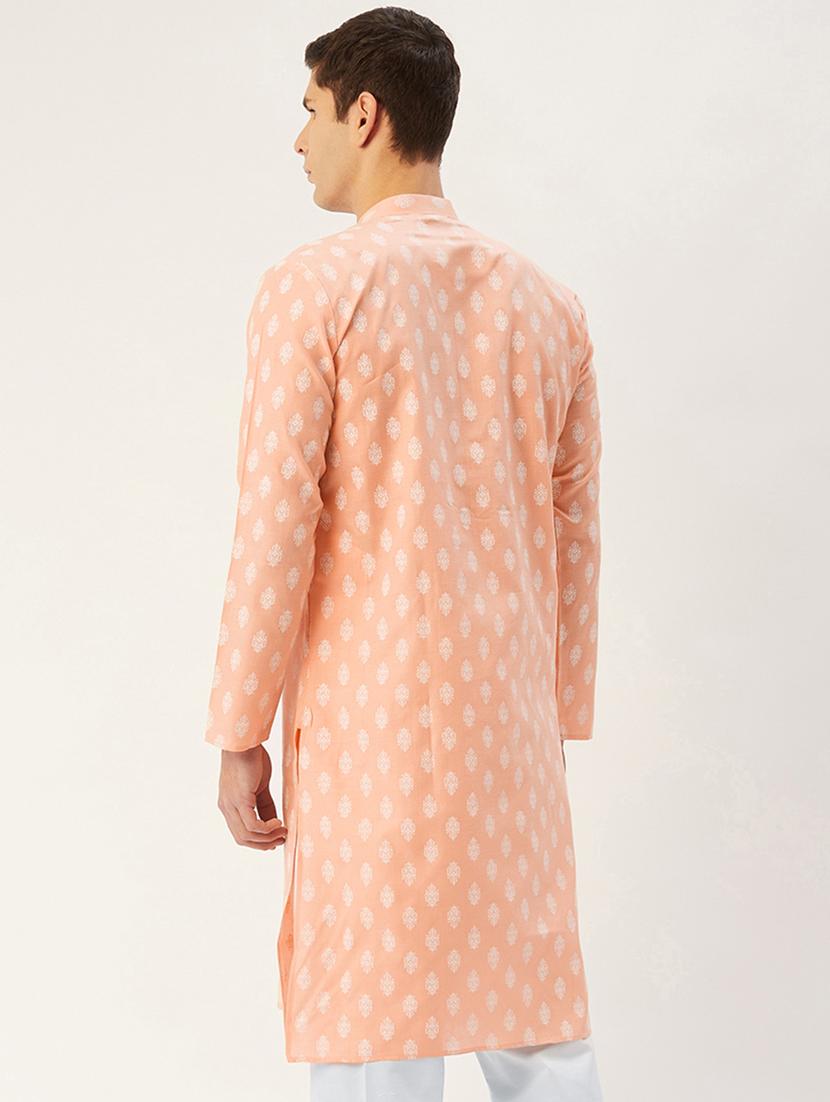 orange printed long kurta - 19147900 - Standard Image - 2