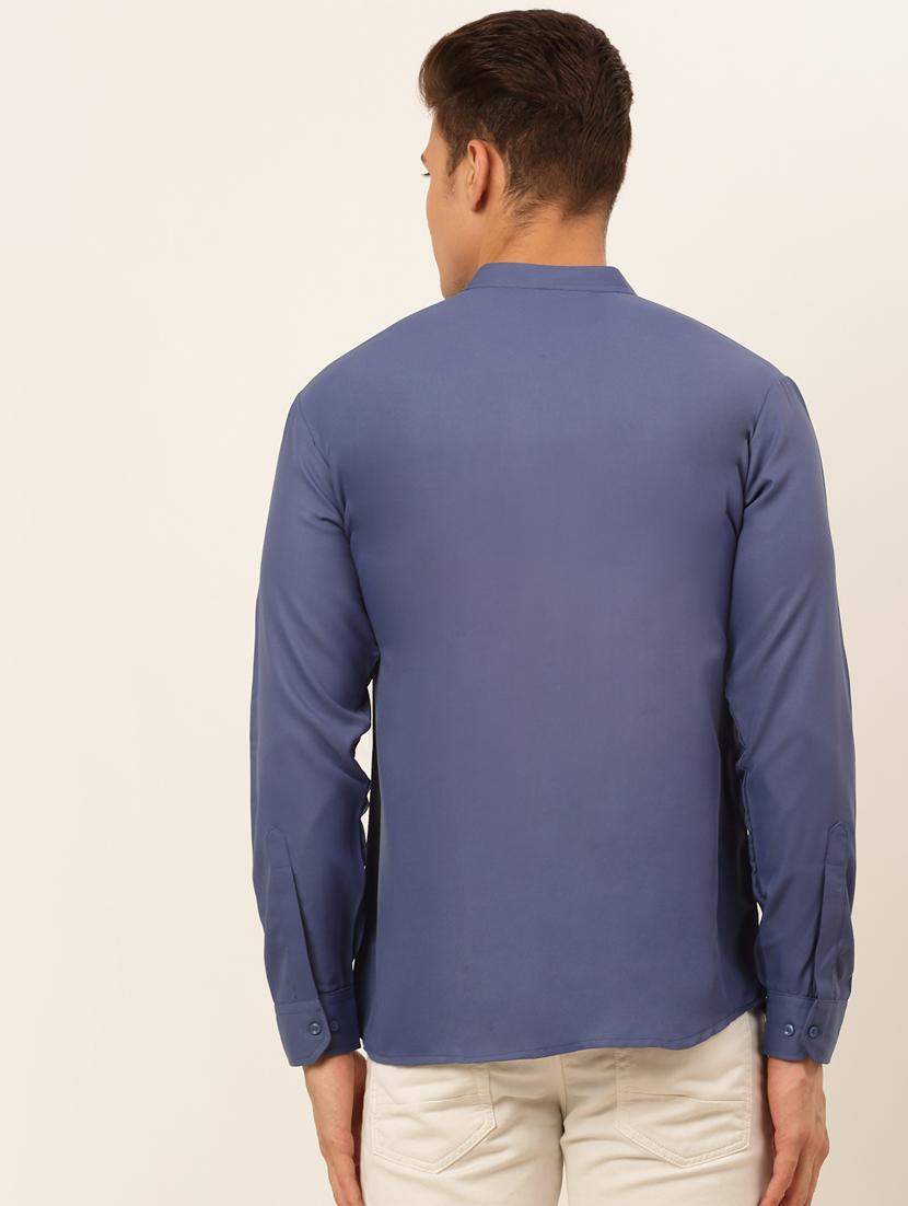 mandarin neck solid straight kurta - 19148020 - Standard Image - 2