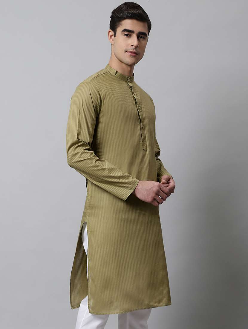  mandarin neck stripes straight kurta 