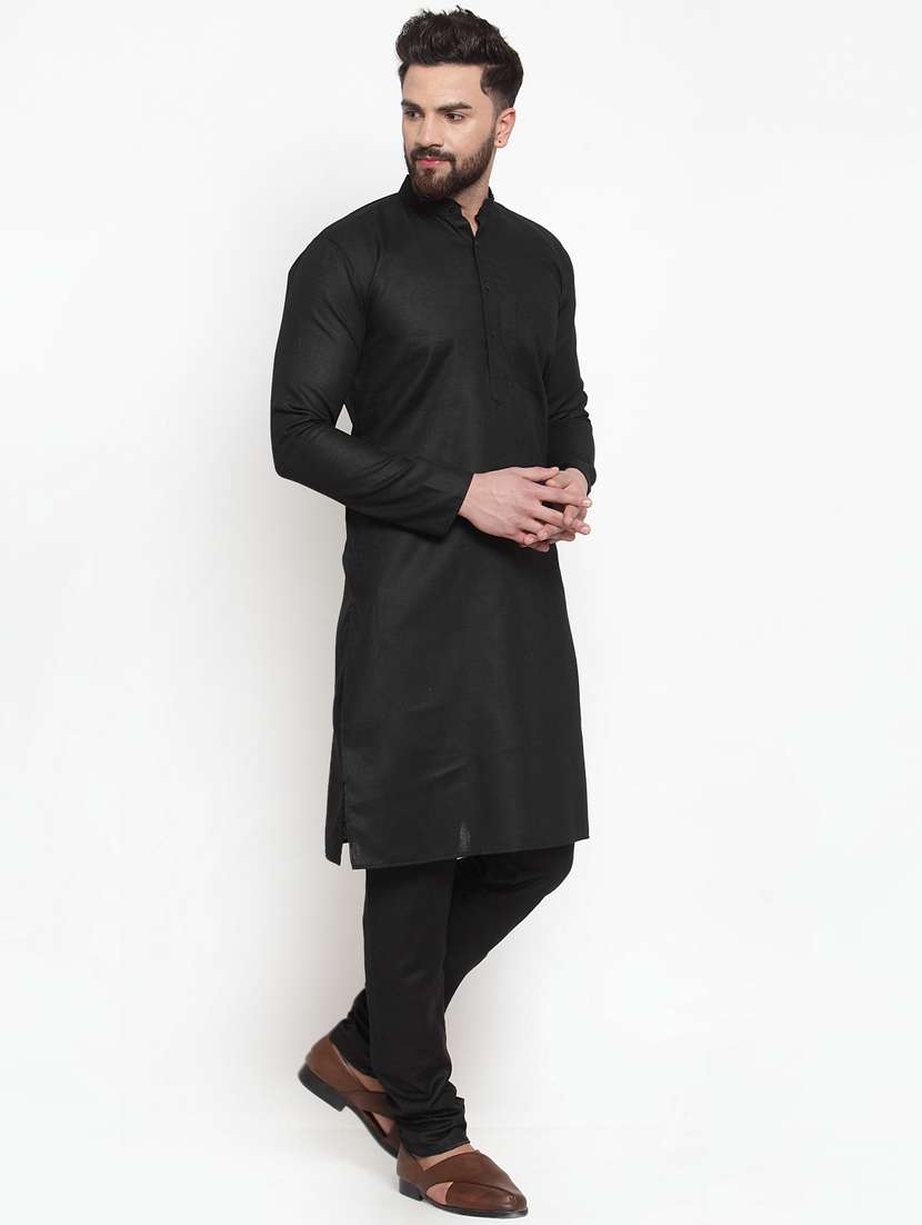 mandarin neck fancy long kurta - 19148154 -  Standard Image - 2