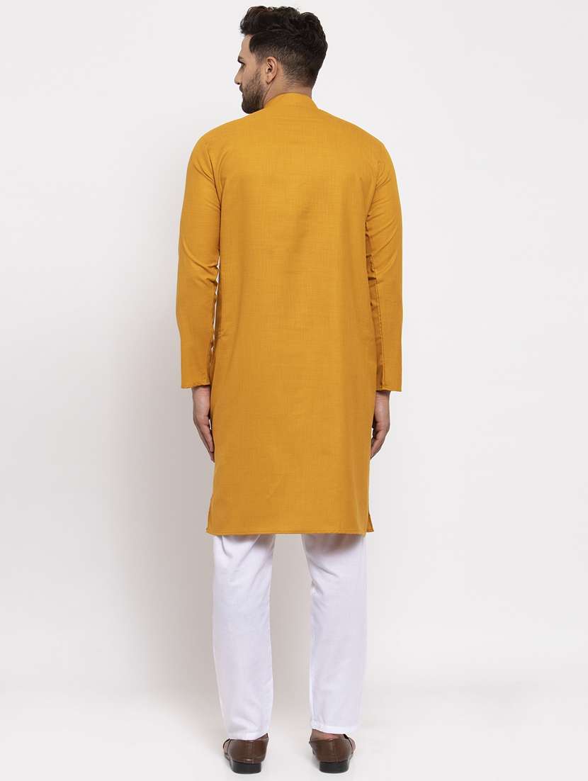 mandarin neck fancy long kurta - 19148174 - Standard Image - 2