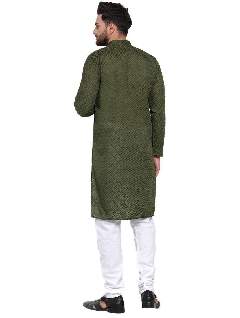 mandarin neck fancy long kurta - 19148193 -  Standard Image - 2
