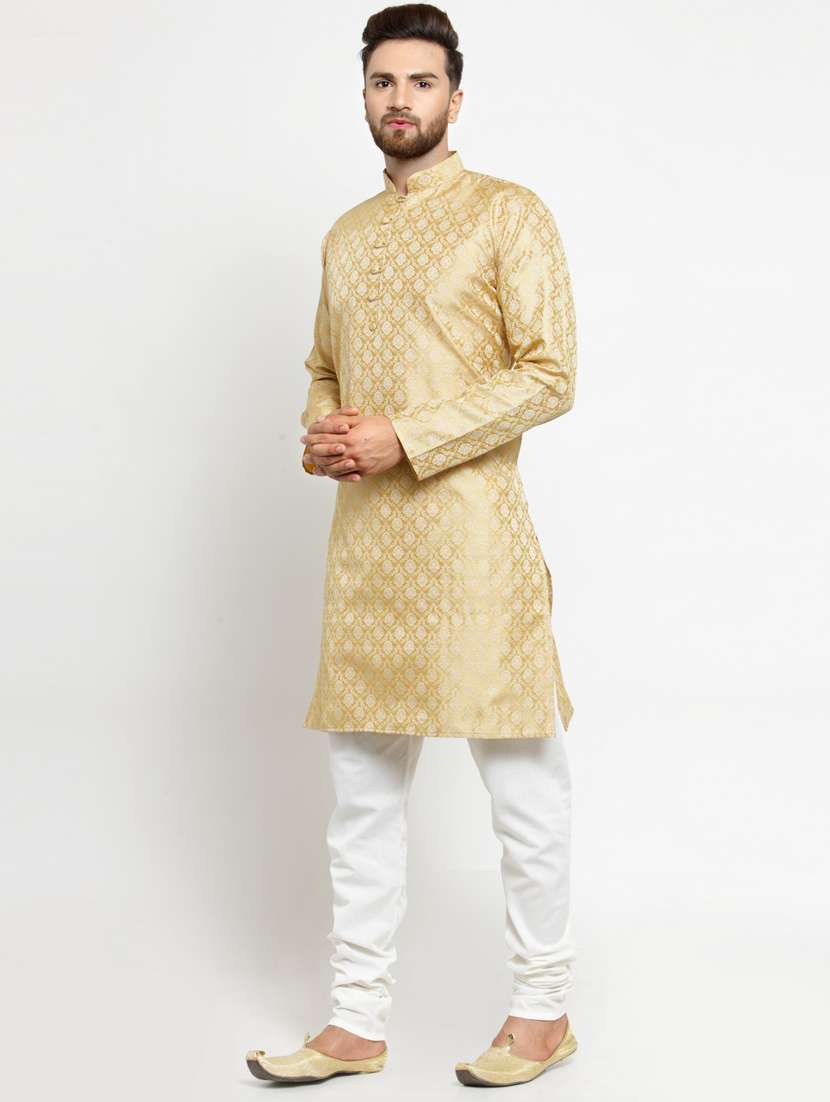 mandarin neck fancy long kurta - 19148211 -  Standard Image - 2