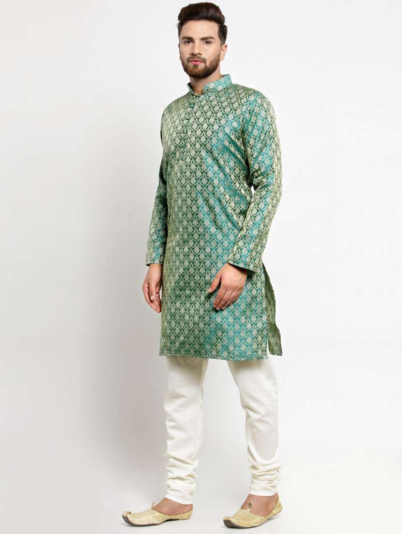 mandarin neck fancy long kurta - 19148212 - Standard Image - 2