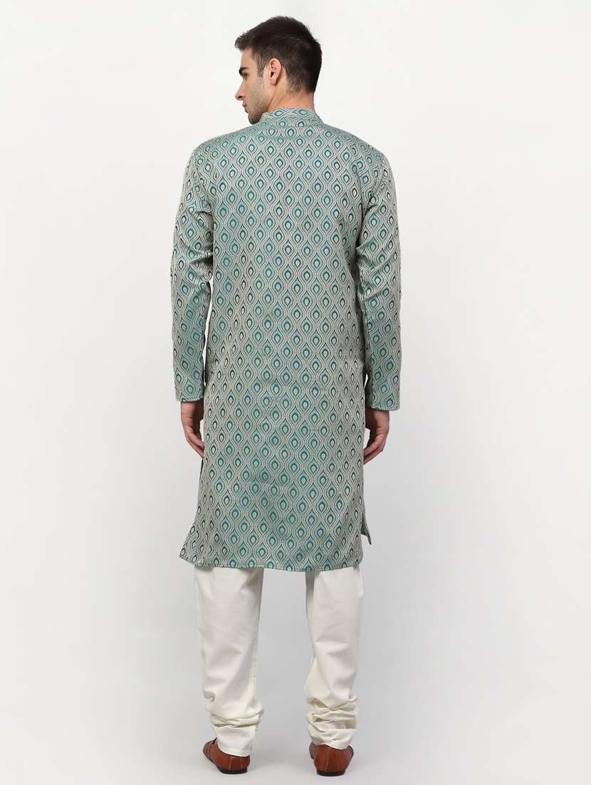 mandarin neck fancy long kurta - 19148216 -  Standard Image - 2