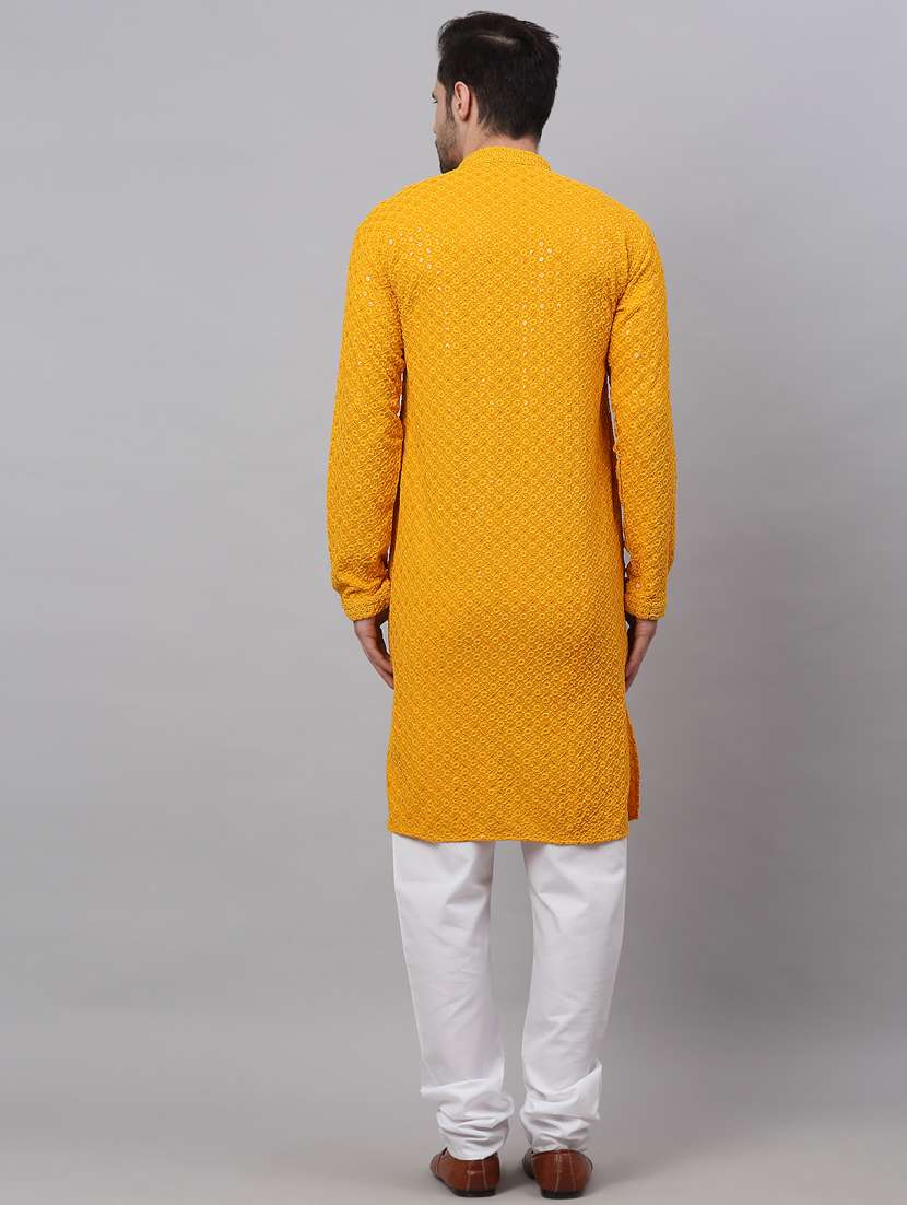 mustard cotton kurta pyjama ethnic wear - 19148625 -  Standard Image - 2