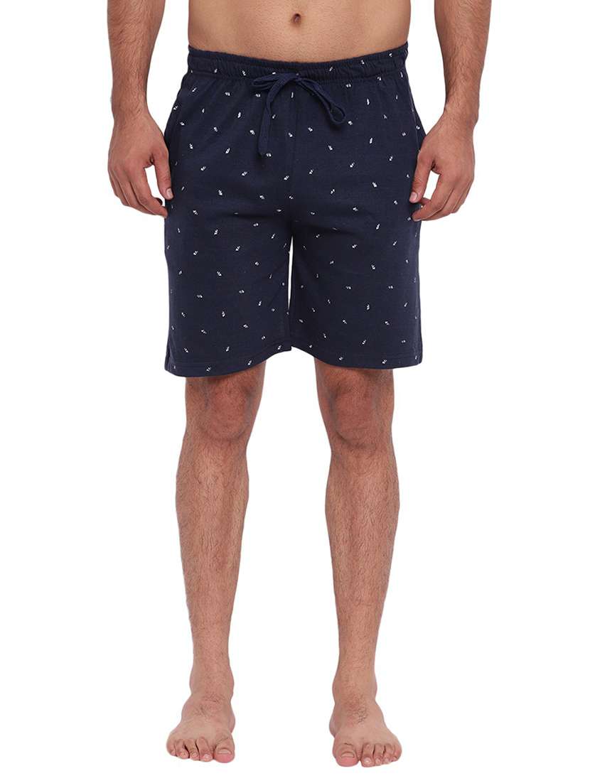 mid rise printed shorts