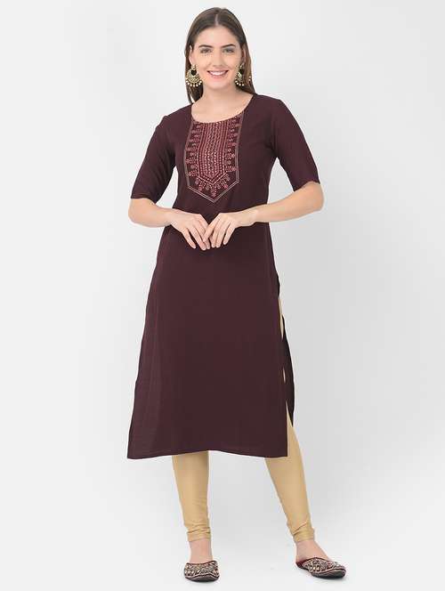 women's straight kurta - 19154661 - Standard Image - 0