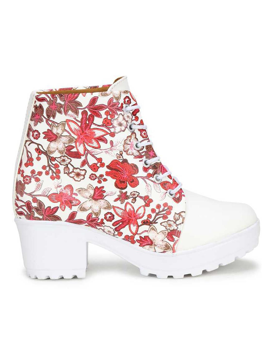 white printed ankle boot - 19154965 - Standard Image - 2