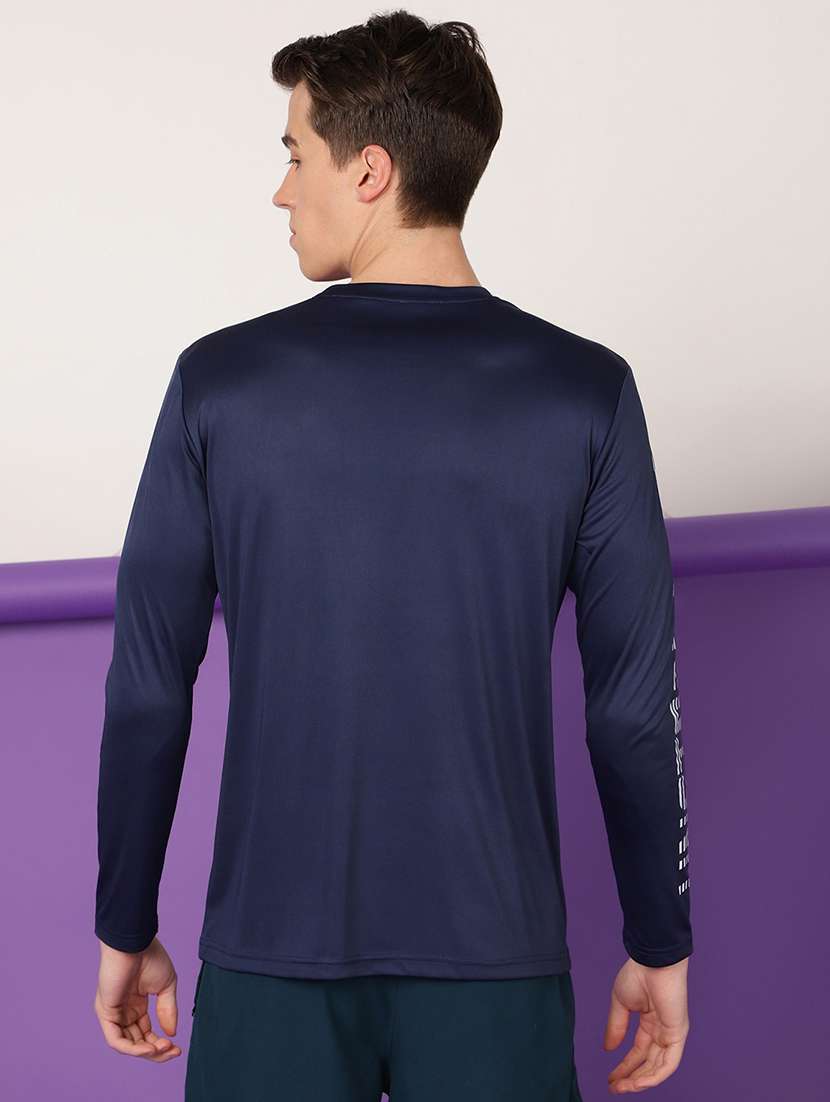 men round neck placement print t-shirt - 19156238 -  Standard Image - 2