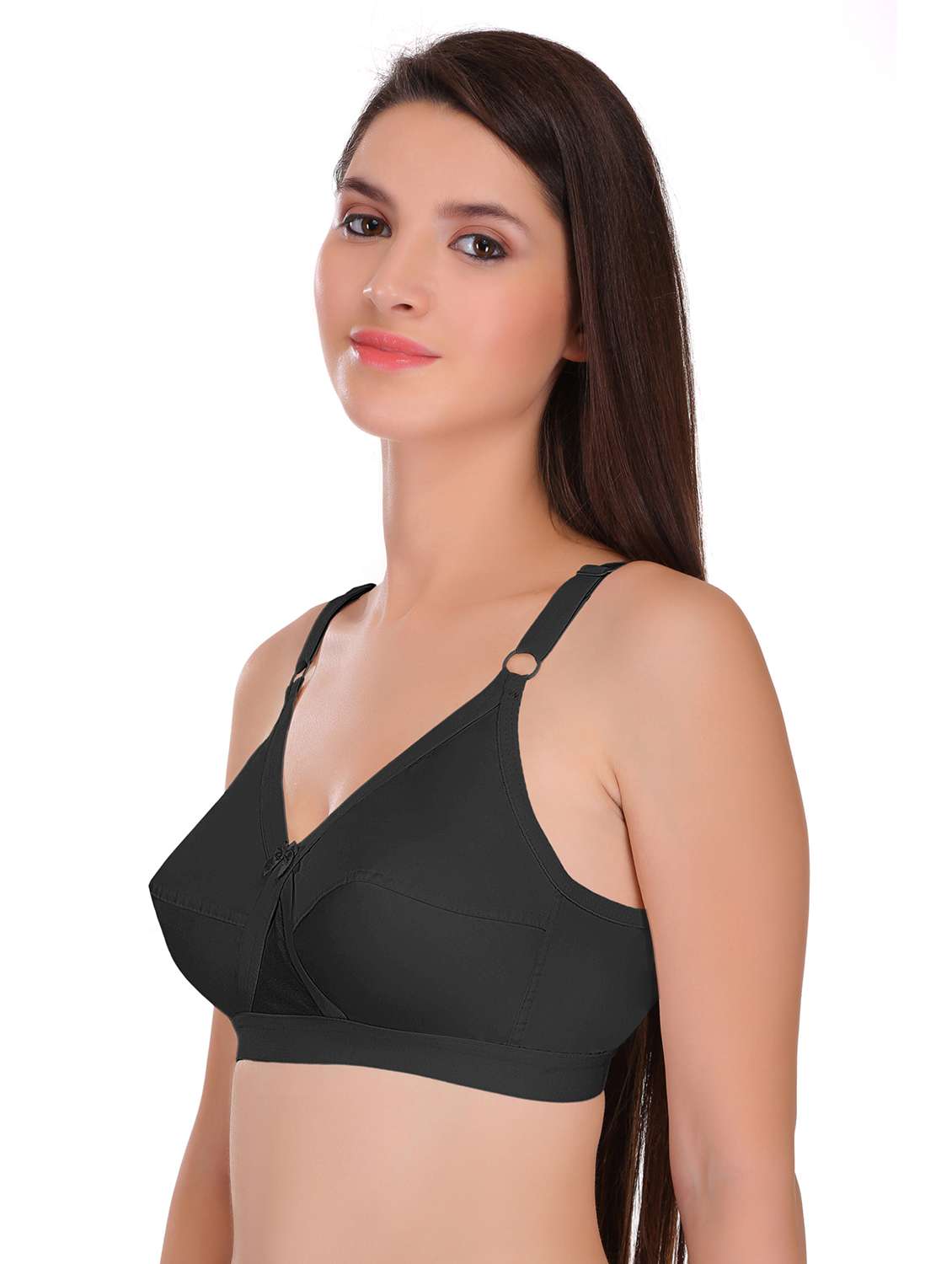 black polyamide minimizer bra combo - 19157413 -  Standard Image - 2