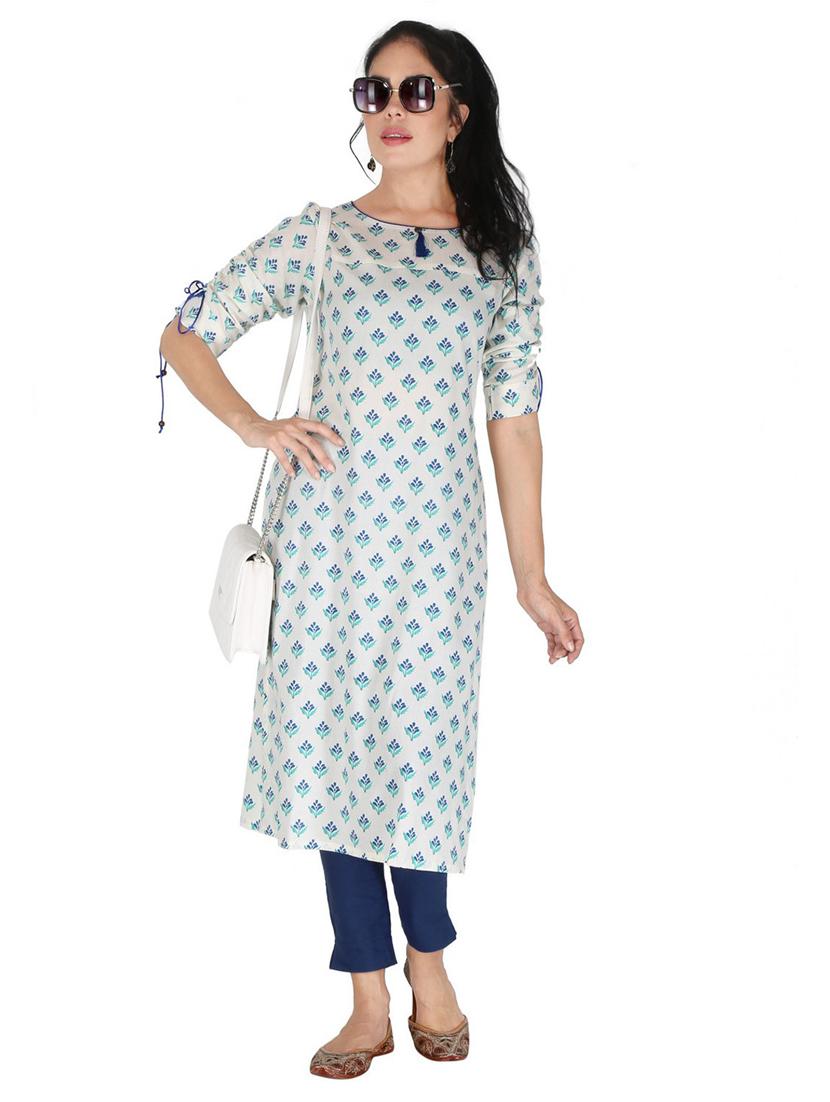 women's straight kurta - 19158130 - Standard Image - 2