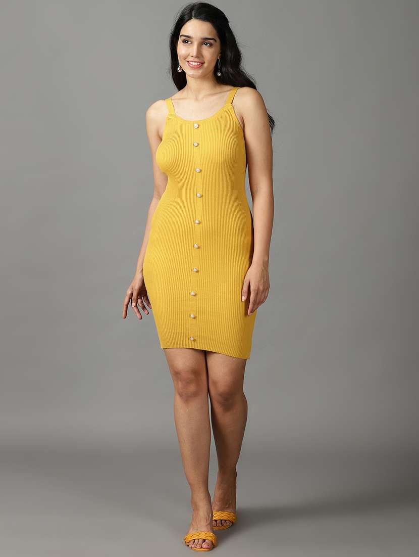 women's bodycon self design dress - 19159688 -  Zoom Image - 0