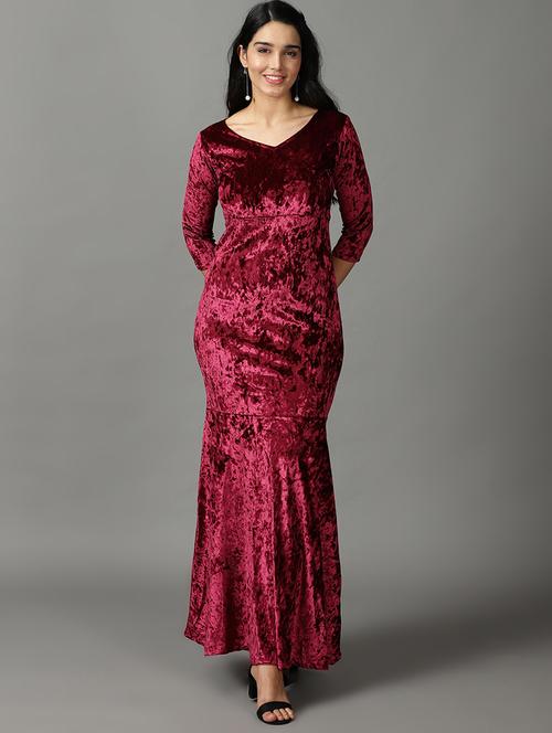 women's ruffle self design dress - 19159690 -  Standard Image - 0