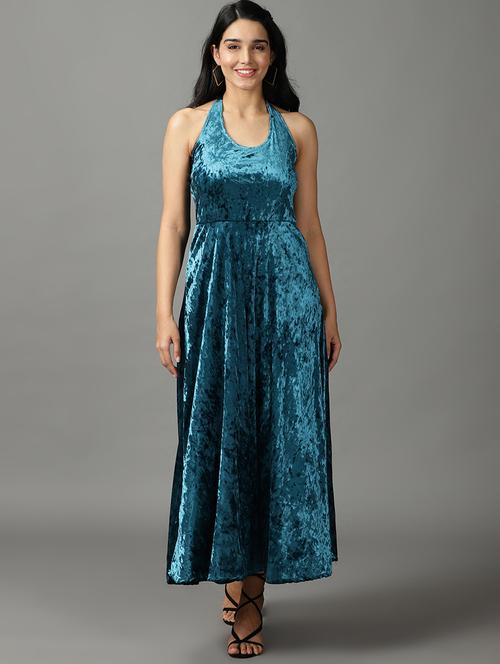women's fit & flare solid dress - 19159691 - Standard Image - 0